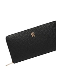TOMMY HILFIGER TH ICON Cartera grande con cremallera. negro - Carteras Mujer - 3
