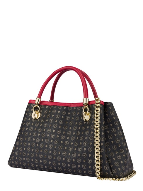 HERITAGE  Bolso de mano con bandolera laca negra - Bolsos Mujer