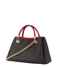 POLLINI HERITAGE  Bolso de mano con bandolera laca negra - Bolsos Mujer - 3