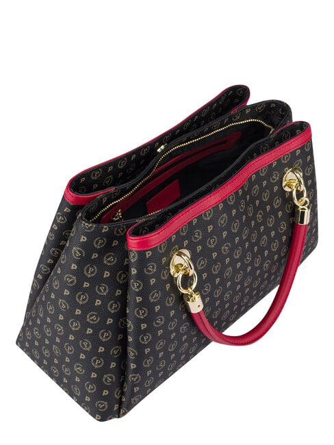 HERITAGE  Bolso de mano con bandolera laca negra - Bolsos Mujer