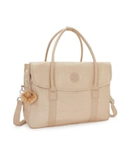 KIPLING SUPERWORKER Bolso malet&iacute;n beige brillante - Bolsos Mujer - 2