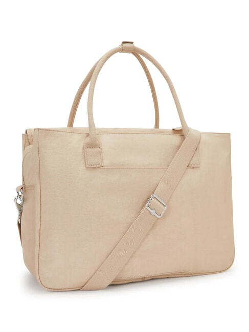 SUPERWORKER Bolso malet&iacute;n beige brillante - Bolsos Mujer