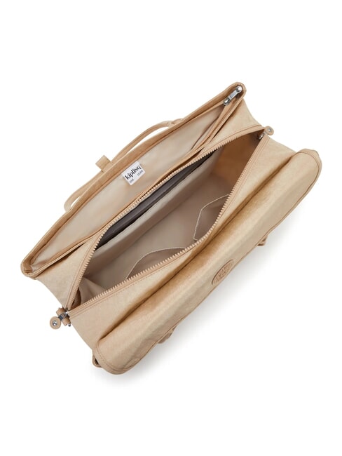 SUPERWORKER Bolso malet&iacute;n beige brillante - Bolsos Mujer