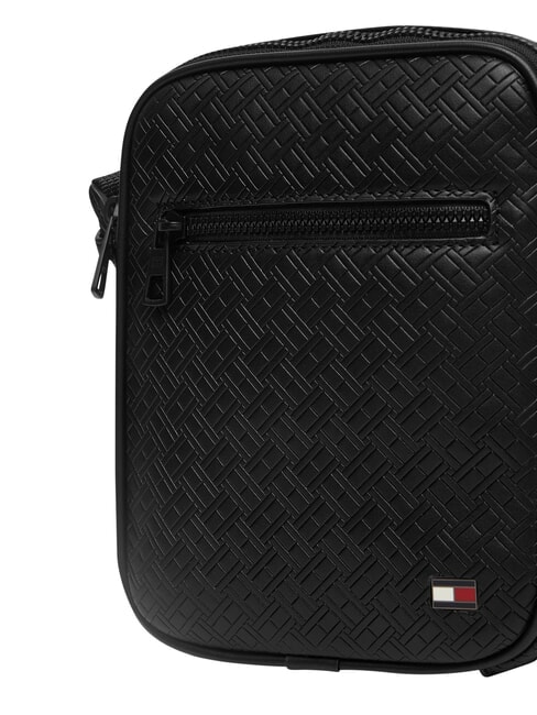 TH EMBOSSED FLAG Monedero peque&ntilde;o negro - Bandoleras Hombre