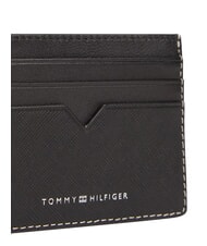 TOMMY HILFIGER TH SAFFIANO Tarjetero de cuero negro - Carteras Hombre - 4