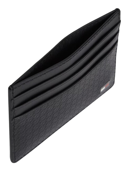 TH EMBOSSED Tarjetero de cuero negro - Carteras Hombre