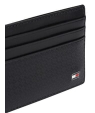 TOMMY HILFIGER TH EMBOSSED Tarjetero de cuero negro - Carteras Hombre - 5