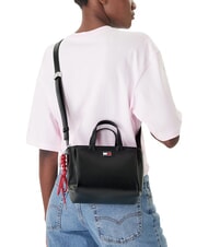 TOMMY HILFIGER TJ CITY CHARM Bolso de mano con correa para el hombro. negro - Bolsos Mujer - 2