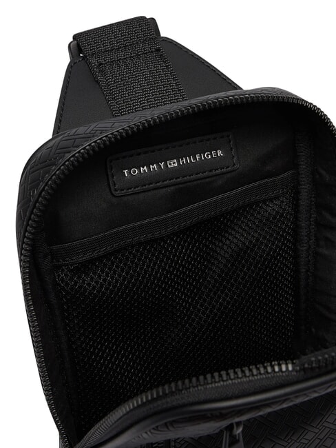 TH EMBOSSED FLAG Bolsa de un solo hombro negro - Ri&ntilde;oneras