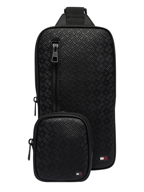 TH EMBOSSED FLAG Bolsa de un solo hombro negro - Ri&ntilde;oneras