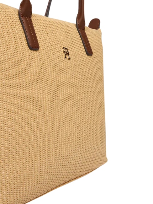 POPETTE Bolso de compras de hombro, XL arena mono - Bolsos Mujer