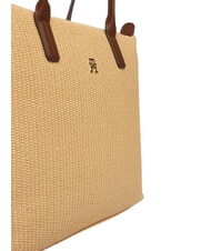 TOMMY HILFIGER POPETTE Bolso de compras de hombro, XL arena mono - Bolsos Mujer - 5