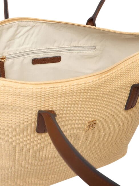 POPETTE Bolso de compras de hombro, XL arena mono - Bolsos Mujer