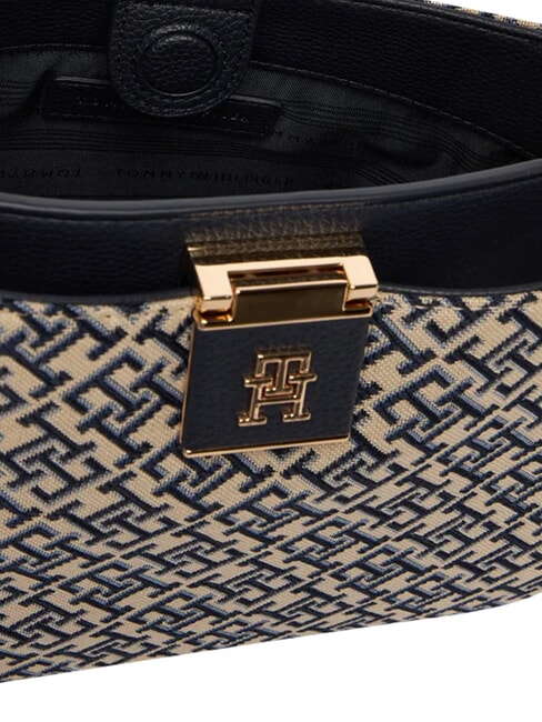 TH HER Bolso de mano con correa para el hombro. monocrom&aacute;tico azul - Bolsos Mujer