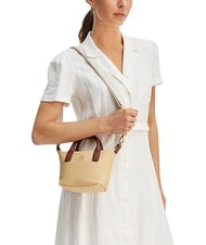 TOMMY HILFIGER POPETTE Bolso de mano con correa para el hombro. arena mono - Bolsos Mujer - 2