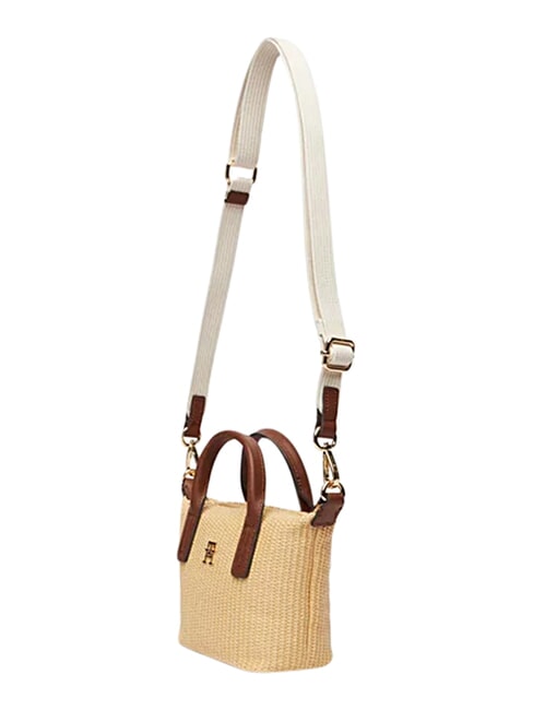 POPETTE Bolso de mano con correa para el hombro. arena mono - Bolsos Mujer