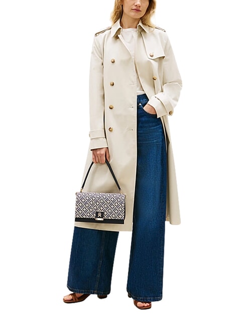 TH HER Bolso de mano con correa para el hombro. monocrom&aacute;tico azul - Bolsos Mujer