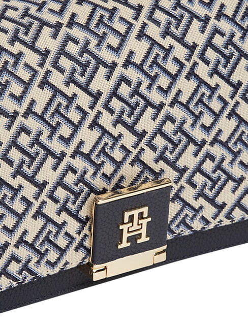 TH HER Bolso de mano con correa para el hombro. monocrom&aacute;tico azul - Bolsos Mujer