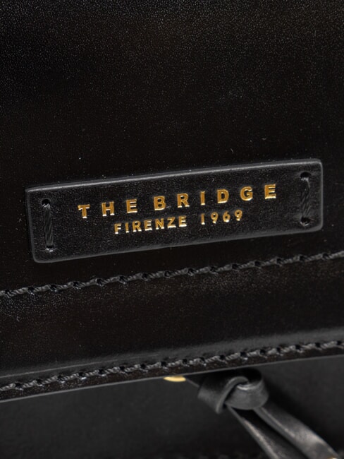 ELBA Bolso de piel con solapa para el hombro Oro negro - Bolsos Mujer