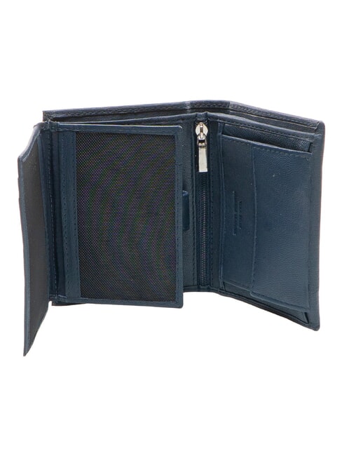 ERIK Cartera vertical de cuero azul tinta - Carteras Hombre