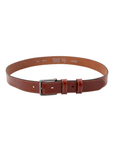 BELT Cintur&oacute;n de cuero tabaco - Cinturones