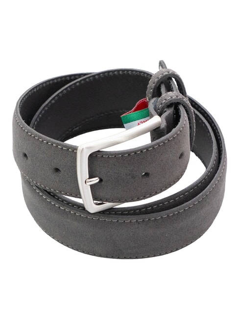 BASIC Cintur&oacute;n de cuero gris - Cinturones