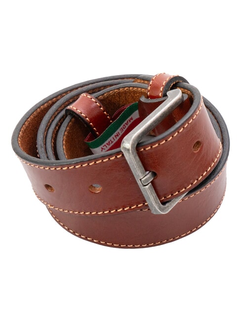 BELT Cintur&oacute;n de cuero tabaco - Cinturones