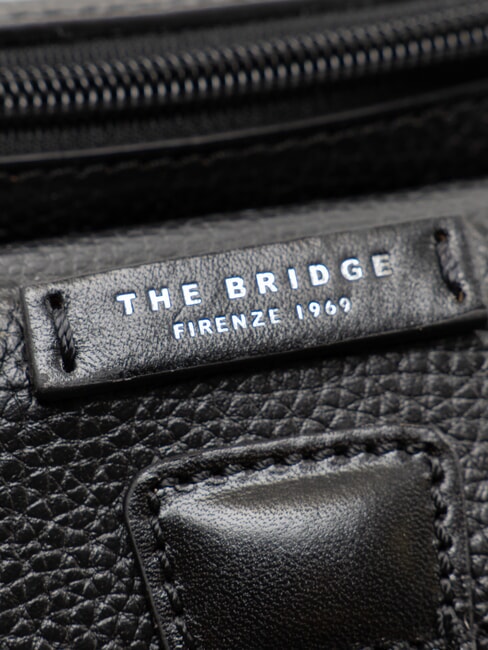 BIAGIO Ri&ntilde;onera de cuero negro - Bolsos Mujer