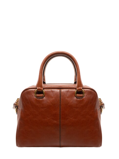 FLORA Bolso de mano con correa para el hombro. BROWN - Bolsos Mujer