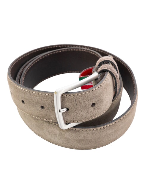 BASIC Cintur&oacute;n de cuero gris pardo - Cinturones