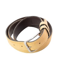 GAUD&Igrave; BASIC Cintur&oacute;n de piel con logotipo grabado en relieve BEIGE - Cinturones - 3