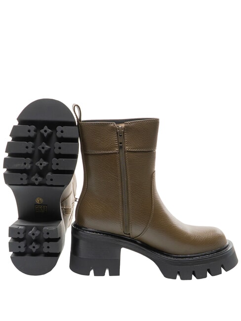 CONNIE DEER Botines con tac&oacute;n de 7 cm MILITAR - Zapatos Mujer