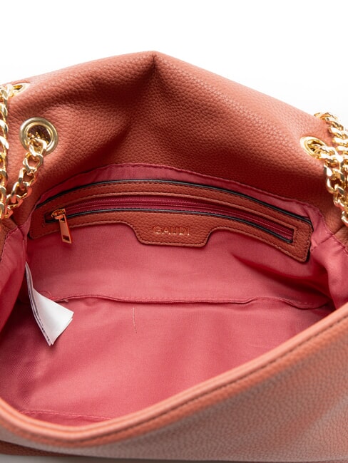 ESMERALDA Bolso de hombro mediano con asas de cadena cobre - Bolsos Mujer