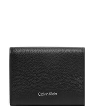 CALVIN KLEIN HARDWARE EMBLEM PEBB Cartera con cremallera, de piel. En negro - Carteras Mujer - 2