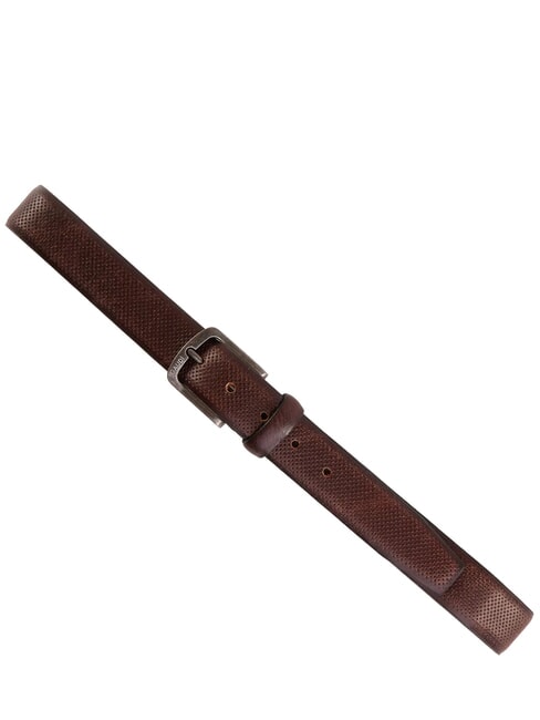 SANTA CROCE Cintur&oacute;n de cuero marron oscuro - Cinturones