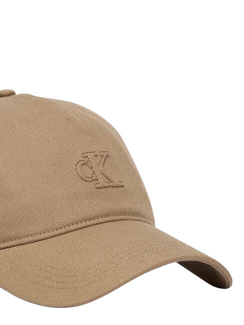 CKJ SMALL MONOGRAM Gorra con visera gris topo del desierto - Sombreros