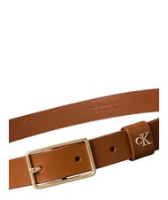 CALVIN KLEIN CLASSIC BUCKLE Cintur&oacute;n de cuero aceite de arg&aacute;n / oro claro antiguo - Cinturones - 3