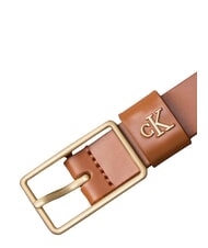 CALVIN KLEIN CLASSIC BUCKLE Cintur&oacute;n de cuero aceite de arg&aacute;n / oro claro antiguo - Cinturones - 5