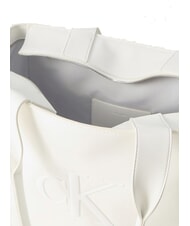 CALVIN KLEIN BOLD MONOGRAM Comprador de hombro aliso blanco - Bolsos Mujer - 3