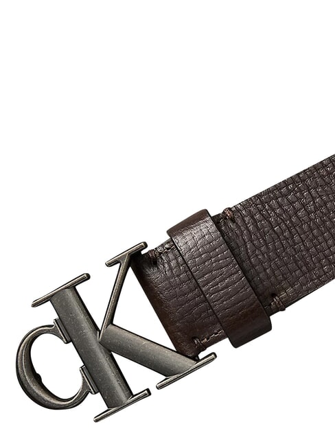 CK HARDWARE Cintur&oacute;n de cuero ck marr&oacute;n oscuro - Cinturones