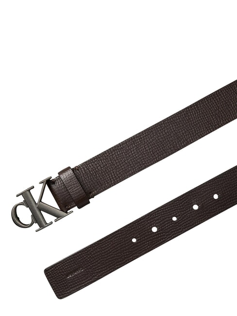 CK HARDWARE Cintur&oacute;n de cuero ck marr&oacute;n oscuro - Cinturones