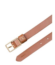 CALVIN KLEIN CLASSIC BUCKLE Cintur&oacute;n de cuero aceite de arg&aacute;n / oro claro antiguo - Cinturones - 4