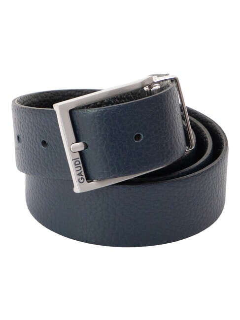 CERVO Cintur&oacute;n de cuero negro/azul - Cinturones