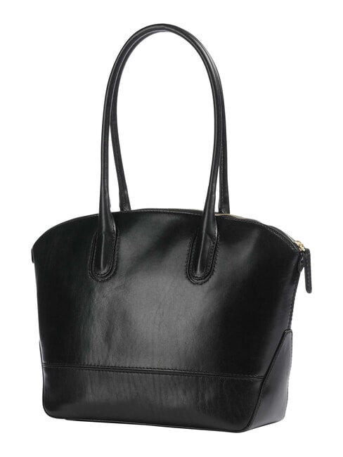 IOLANDA Bolso de hombro de piel para compras Oro negro - Bolsos Mujer