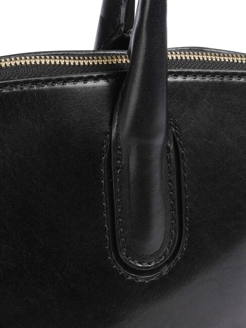IOLANDA Bolso de hombro de piel para compras Oro negro - Bolsos Mujer