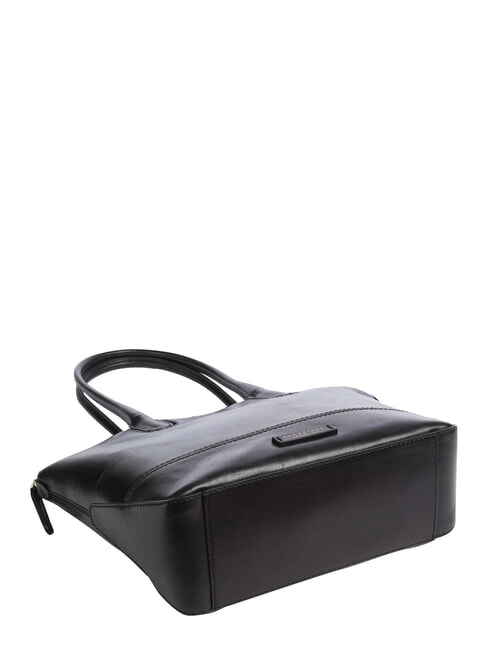 IOLANDA Bolso de hombro de piel para compras Oro negro - Bolsos Mujer