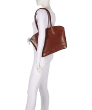 THE BRIDGE IOLANDA Bolso de hombro de piel para compras BROWN - Bolsos Mujer - 6