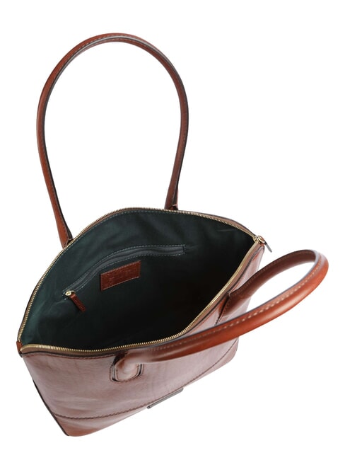 IOLANDA Bolso de hombro de piel para compras BROWN - Bolsos Mujer