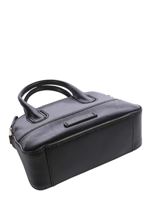 IOLANDA Minibolso de mano con correa para el hombro, de piel. Oro negro - Bolsos Mujer