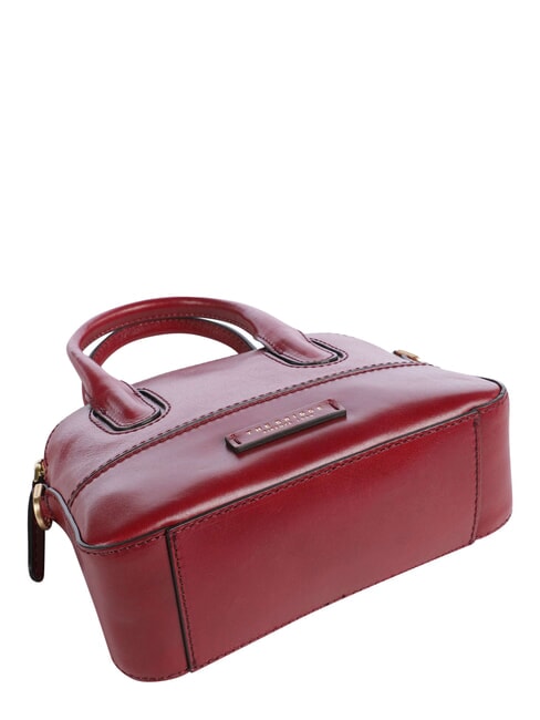 IOLANDA Minibolso de mano con correa para el hombro, de piel. grosella / oro - Bolsos Mujer